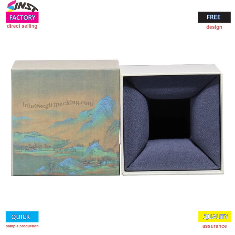 Priontáil bosca bronntanais cupán cultúr i mionsonraí