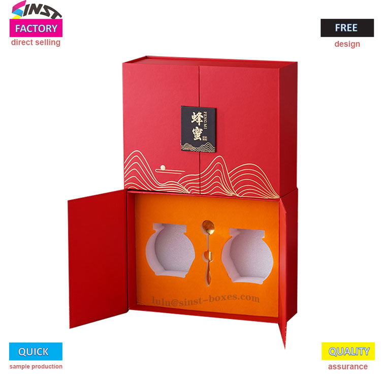 Conas pacáistiú a roghnú le haghaidh táirgí cothaitheacha atá dínit? Nach bhfuil an bosca bronntanais meala ilfheidhmeach seo cumhra?