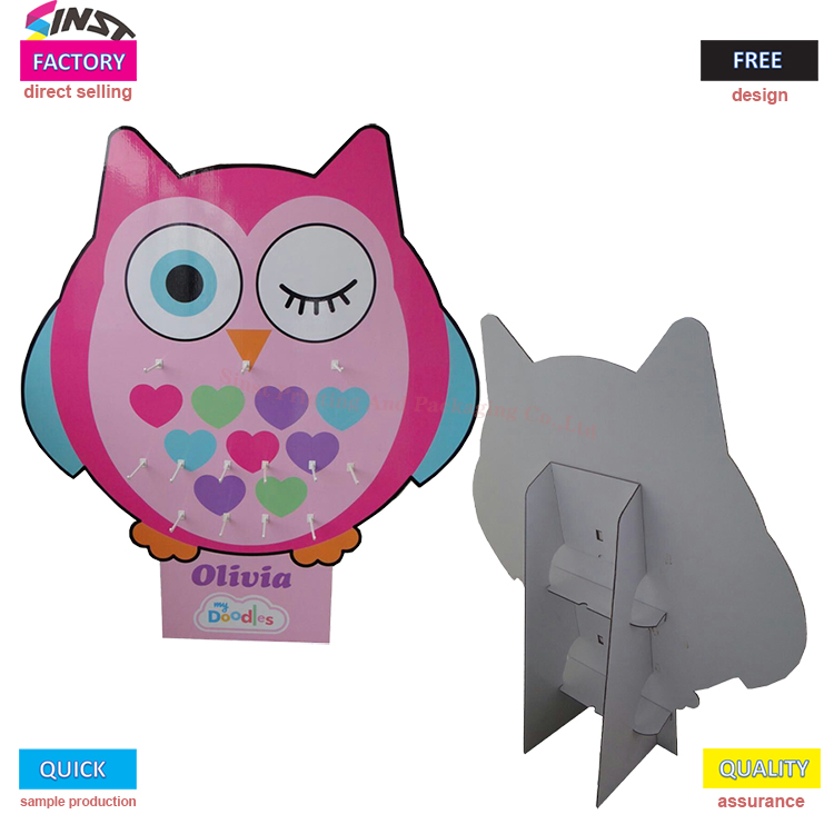 Seastán Taispeáin Cairtchláir Owl Peg Toy Bag Keychain Stáiseanóireacht le Hooks